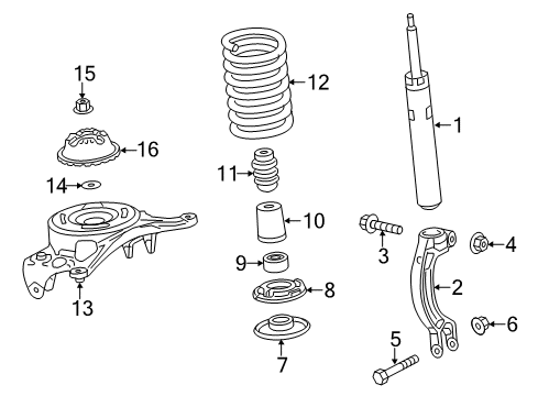2012 Audi A6 Struts & Components Diagram 2