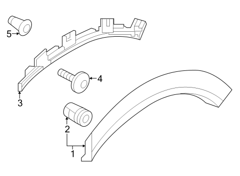 2024 Audi SQ8 e-tron Sportback Exterior Trim - Quarter Panel