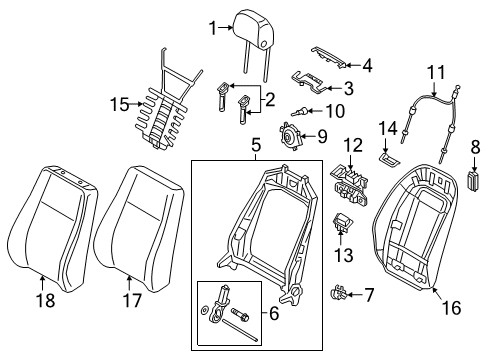 2018 Audi A5 Quattro Lumbar Support Diagram for 3Q0-881-879-D