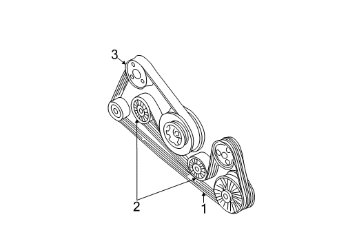 2001 Audi A6 Quattro Belts & Pulleys - Belts Diagram 3