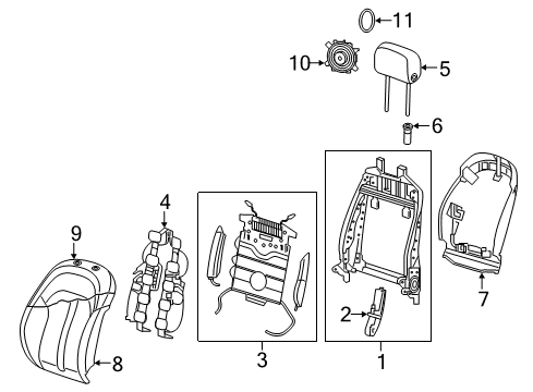2016 Audi A6 Front Seat Components Diagram 3