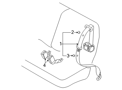 2002 Audi TT Rear Seat Belts Diagram