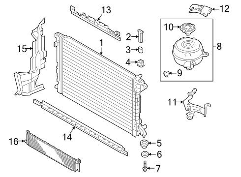 2025 Audi RS6 Avant Radiator & Components Diagram