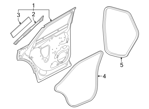 2022 Audi Q5 Sportback Door & Components Diagram 2