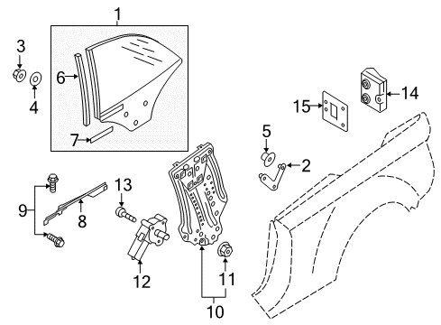 2013 Audi RS5 Window Regulator Diagram for 8F0-839-461