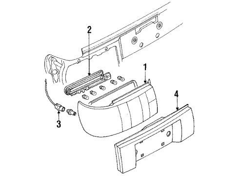 1990 Audi Coupe Quattro Tail Lamps Diagram
