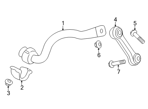 2023 Audi SQ5 Stabilizer Bar & Components Diagram 2