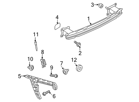 2021 Audi RS5 Sportback Bumper & Components - Rear Diagram 2