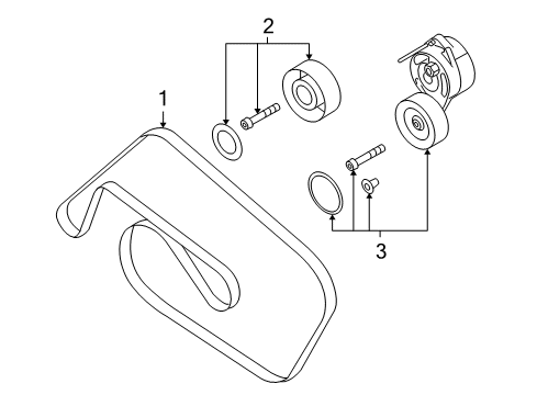 2009 Audi A4 Quattro Belts & Pulleys - Maintenance Diagram 3