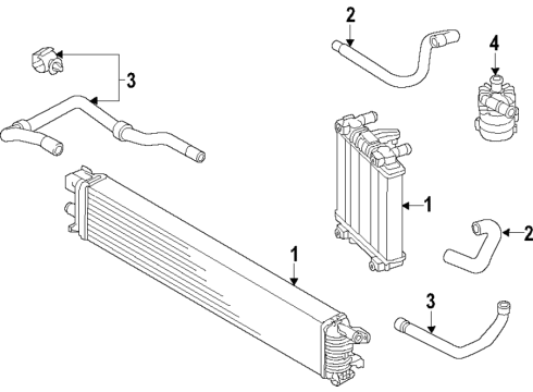 2018 Audi RS7 Radiator & Components Diagram 3