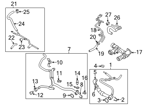 2015 Audi A3 Outlet Hose Diagram for 5Q0-122-449-C