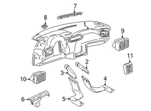 1996 Audi A4 Ducts Diagram