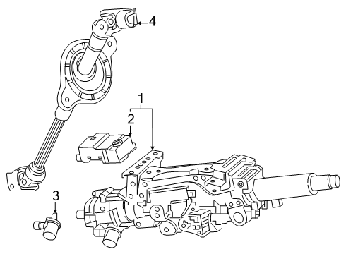 2024 Audi A6 allroad Steering Column Assembly Diagram