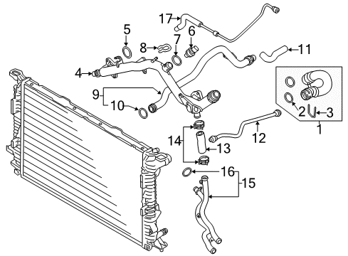2013 Audi A6 Quattro Hoses, Lines & Pipes Diagram 3