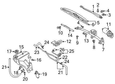 2006 Audi TT Quattro Wipers Diagram