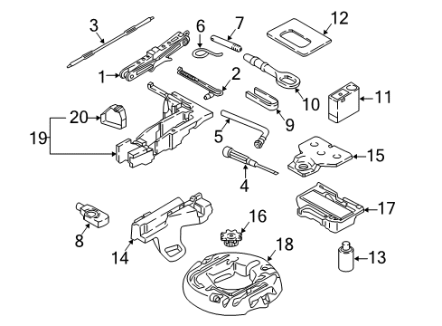 2020 Audi A5 Quattro Jack & Components Diagram 2