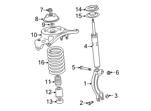 2013 Audi S7 Struts & Components Diagram 2