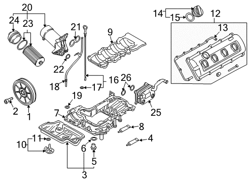 2010 Audi A8 Quattro Engine Parts Diagram