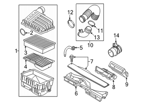 2021 Audi Q3 Filters Diagram 2