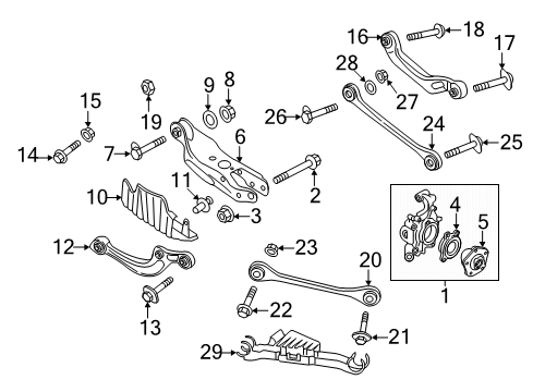 2021 Audi A5 Quattro Rear Suspension Components Diagram 3