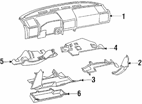 1988 Audi 5000 Quattro Instrument Panel Diagram