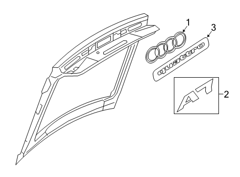 2024 Audi S7 Sportback Exterior Trim - Lift Gate Diagram