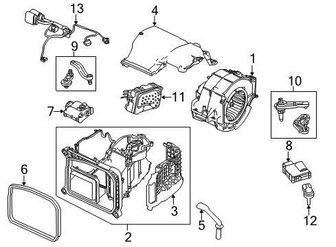2010 Audi R8 Grille Diagram for 4F0-820-746
