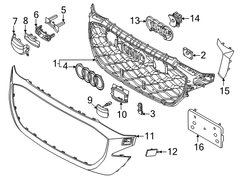 2025 Audi RS Q8 Audi Sign Diagram for 8MA-853-605-A-90A