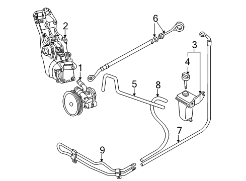 2004 Audi A4 P/S Pump & Hoses Diagram 4