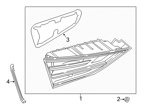 2019 Audi A3 Quattro Backup Lamp Assembly Diagram for 8V5-945-093-F