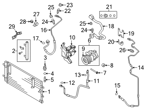 2014 Audi S5 A/C Compressor Diagram 2