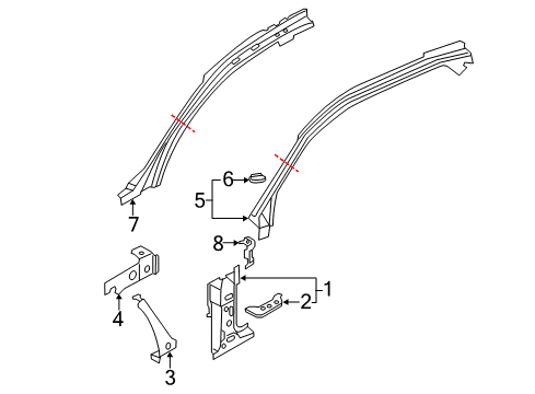 2015 Audi A7 Quattro Hinge Pillar