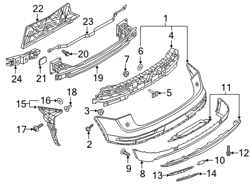 2018 Audi Q5 Bumper & Components - Rear Diagram
