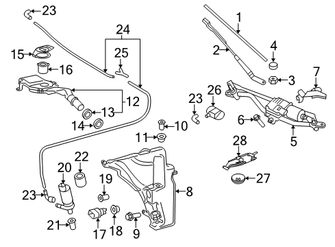 2014 Audi allroad Wipers Diagram 2