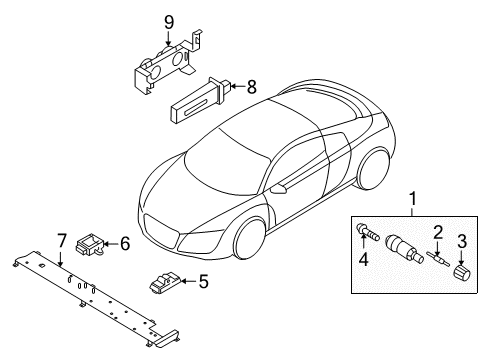 2009 Audi R8 Tire Pressure Monitoring
