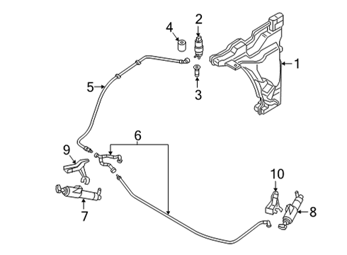 2023 Audi S5 Wiper & Washer Components Diagram 2