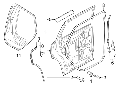 2024 Audi SQ8 e-tron Door & Components Diagram 2