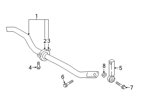 2019 Audi e-tron Quattro Stabilizer Bar & Components Diagram 4
