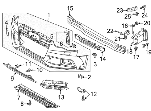 2017 Audi S5 Bumper & Components - Front Diagram 2