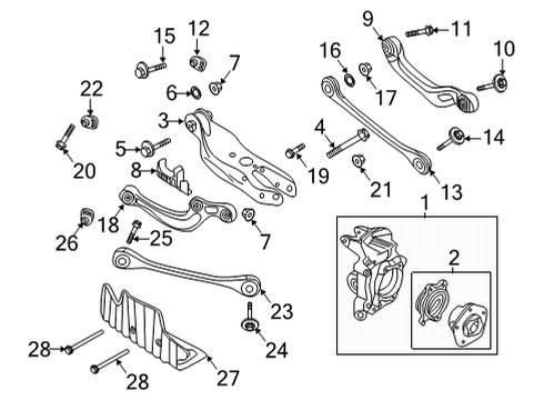2025 Audi A6 allroad Rear Suspension Components Diagram