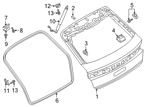 2023 Audi RS Q8 Gate & Hardware Diagram