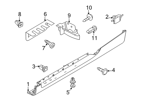 2008 Audi TT Exterior Trim - Pillars Diagram 2