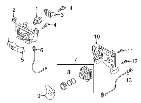 2023 Audi A6 Quattro Electrical Components - Front Bumper Diagram 2