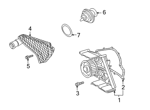 2003 Audi Allroad Quattro Thermostat Cover Bolt Diagram for N-908-244-04