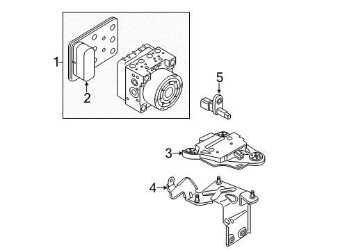 2018 Audi A3 Sportback e-tron ABS Components Diagram