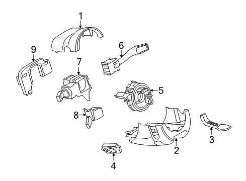 2010 Audi A6 Quattro Shroud, Switches & Levers