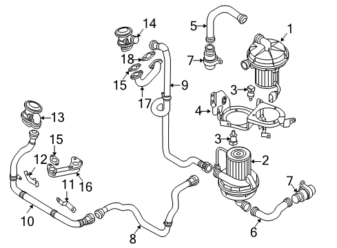 2006 Audi A8 Quattro EGR Valve Diagram for 07C-131-101-K