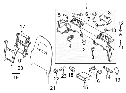 2014 Audi R8 Lower Trim Diagram for 427-868-180-A