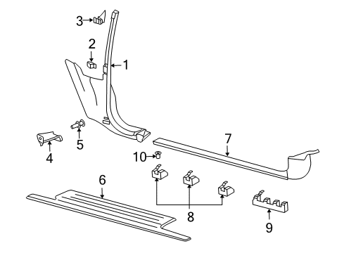 2007 Audi S4 Interior Trim - Pillars Diagram 3