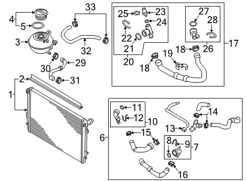 2017 Audi A3 Quattro Radiator & Components Diagram 7
